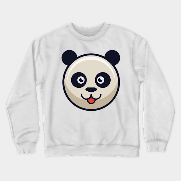 Cute Round Panda Crewneck Sweatshirt by Sinn